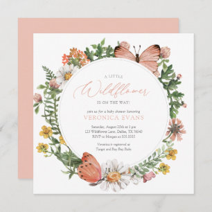 Eine kleine Wildblume befindet sich auf der Way Gi Einladung