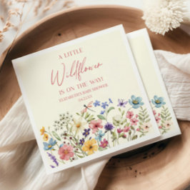 Eine kleine Wildblume-Blume-Blumendusche Serviette