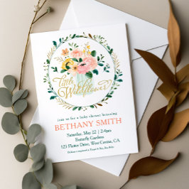 Eine kleine Wildblume Blumendusche Einladung