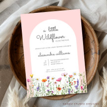 Eine kleine Wildblume Blumenrosa Babydusche
