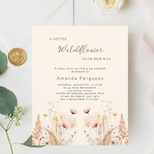 Eine kleine Wildblume Boho Budget Babydusche