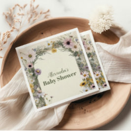 Eine kleine Wildblume Boho Nature Serviette