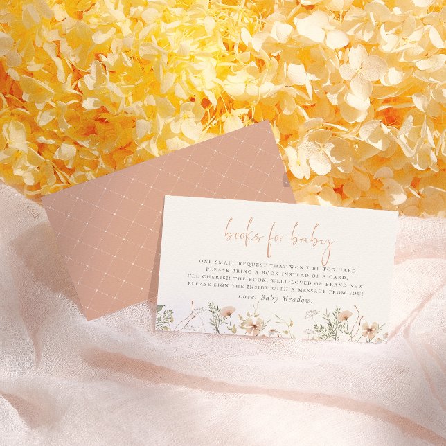 Eine kleine Wildblume Bücher für Babydusche Begleitkarte (Von Creator hochgeladen)