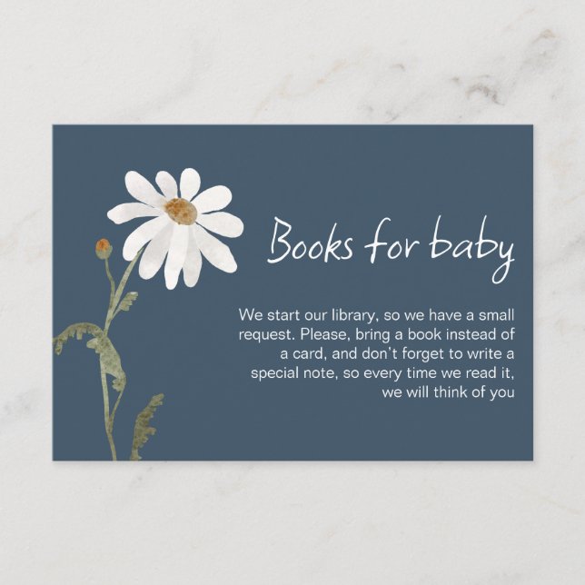 Eine kleine Wildblume, die eine Babyduschkarte hat Begleitkarte (Vorderseite)