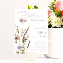 Eine kleine Wildblume Girl Baby Dusche Elegant