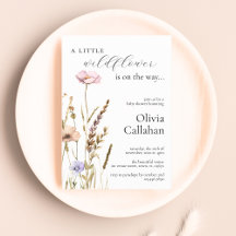 Eine kleine Wildblume Girl Baby Dusche Elegant