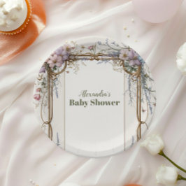 Eine kleine Wildblume Girl Baby Dusche I Pappteller