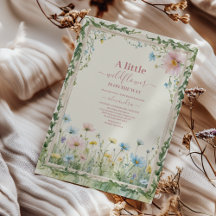 Eine kleine Wildblume Girl Babydusche