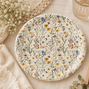 Eine kleine Wildblume Girl Babydusche Pappteller