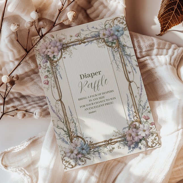 Eine kleine Wildblume Girl Diapper Raffle Begleitkarte (Von Creator hochgeladen)