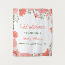 Eine kleine Wildblume Girl Peach Baby Dusche