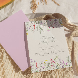 Eine kleine Wildblume Girls Floral Geburtstagspart Einladung