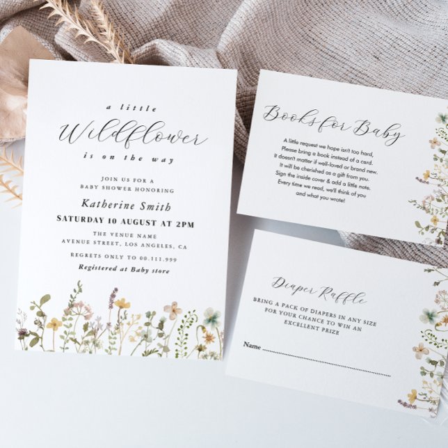 Eine kleine Wildblume mit Kinderdusche Einladung (Von Creator hochgeladen)