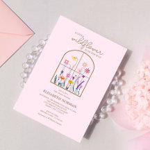 Eine kleine Wildblume moderne, zarte Babydusche