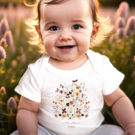 Eine kleine Wildblume Name Pressed Flowes Girl Baby Strampler