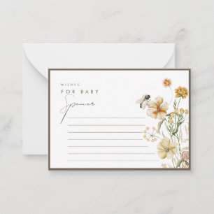 Eine kleine Wildblume neutrale Wünsche für das Bab Hinweiskarte