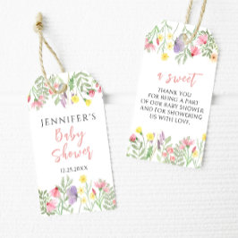 Eine kleine Wildblume rustikale Babydusche danke Geschenkanhänger