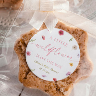 Eine kleine Wildblumen-Baby-Party Runder Aufkleber