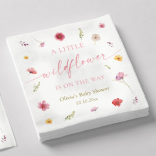 Eine kleine Wildblumen-Baby-Party Serviette