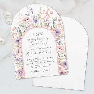 Eine kleine Wildblumen-Blumen-Baby-Party Einladung
