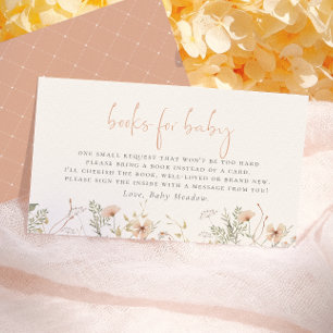 Eine kleine Wildblumen Boho Bücher für Baby Shower Begleitkarte