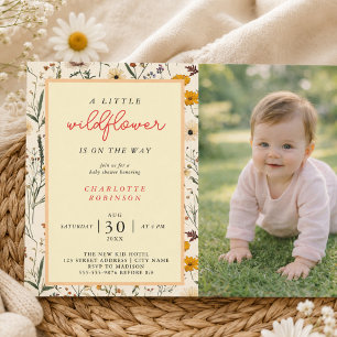 Eine kleine Wildblumen-Mädchen-Baby-Party Einladung