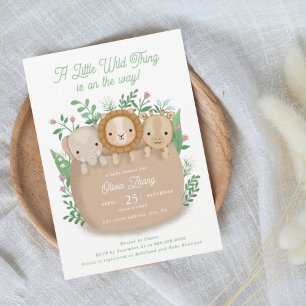 Eine kleine wilde Ding Baby Dusche Einladung