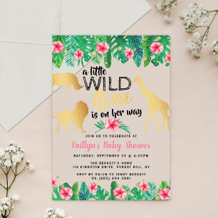 Eine kleine wilde ist auf dem Weg Mädchen Babydusc Acryleinladungen