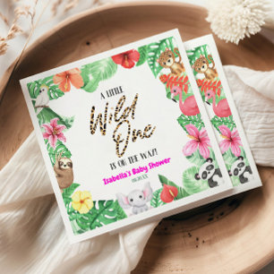 Eine kleine wilde Tierdusche. Serviette
