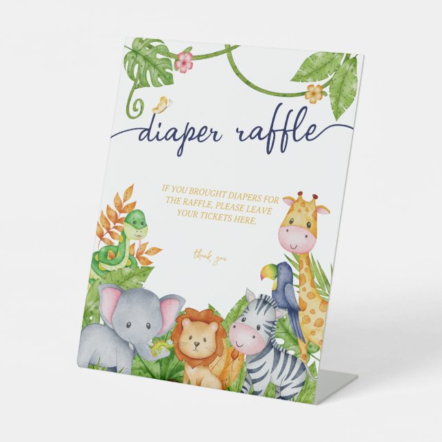 Eine kleine wilde Tiergartendekoration Sockelschild (Vorderseite)