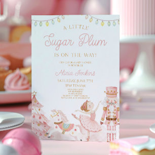 Eine kleine Zuckerpflaume Nussknacker Babyparty Einladung