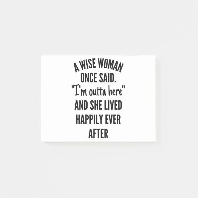 Eine kluge Frau sagte einmal Post-it Klebezettel (Vorderseite)