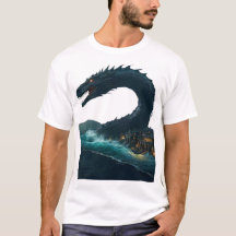 Eine kolossale Schlange im Meer, die durch die ver