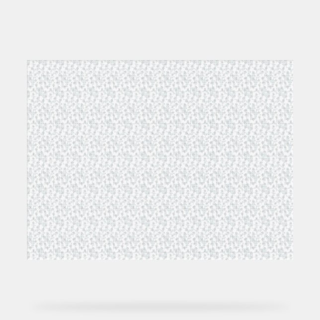 Eine komplett weiße, funkellose Oberfläche füllt d Acrylschild (Vorderseite)