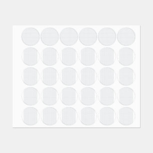 Eine komplett weiße, funkellose Oberfläche füllt d Etiketten