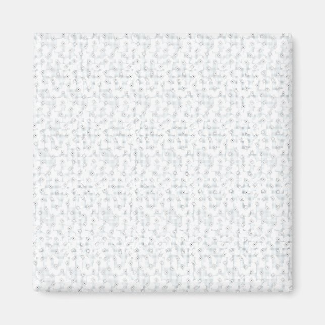 Eine komplett weiße, funkellose Oberfläche füllt d Magnet (Vorne)