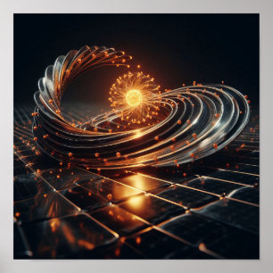 Eine komplexe Verschmelzung von Kunst und Wissensc Poster