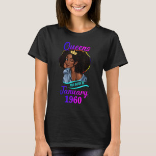 Eine Königin ist Geboren im Januar 1960 Happy 63.  T-Shirt
