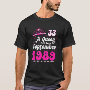 Eine Königin ist Geboren im September 1989 glückli T-Shirt