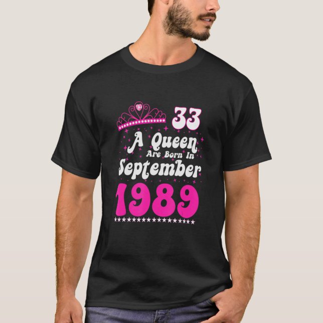 Eine Königin ist Geboren im September 1989 glückli T-Shirt (Vorderseite)