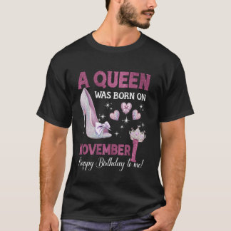 Eine Königin war am 1. Oktober Geboren, Girlie Bir T-Shirt