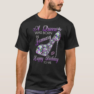 Eine Königin war im Januar Geboren Diamond Happy G T-Shirt