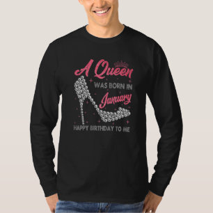 Eine Königin war im Januar High Heel Geburtstag Gi T-Shirt