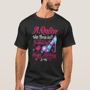 Eine Königin war im Januar zum Geburtstag von Frau T-Shirt