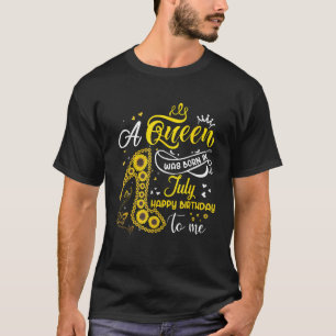 Eine Königin war im Juli Geboren Niedlichen Sonnen T-Shirt