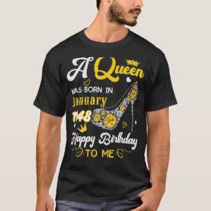 Eine Königin wurde im Januar 1948 zum Geburtstag G T-Shirt