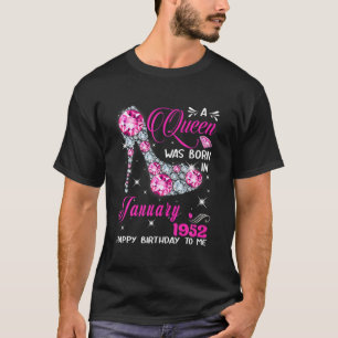Eine Königin wurde im Januar 1952 High Heel 70. T-Shirt