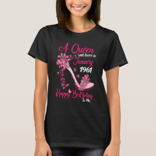 Eine Königin wurde im Januar 1961 High Heel 62. T-Shirt