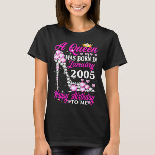 Eine Königin wurde im Januar 2005 18. Geburtstag H T-Shirt