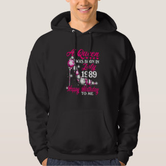 Eine Königin wurde im Juli 1989 Geboren High Heel Hoodie